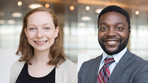 2L student headshots of Megan Lipsky and Chiemeka Onwuanaegbule participating in the inaugural class of RISE