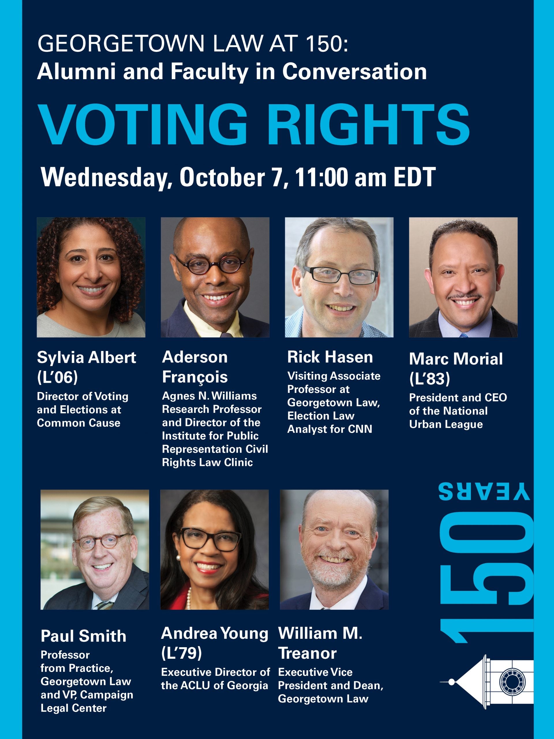 Promotional Image for Voting Rights Panel with photos of the participants