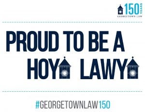 Printable sign that reads Proud to be a Hoya Lawya