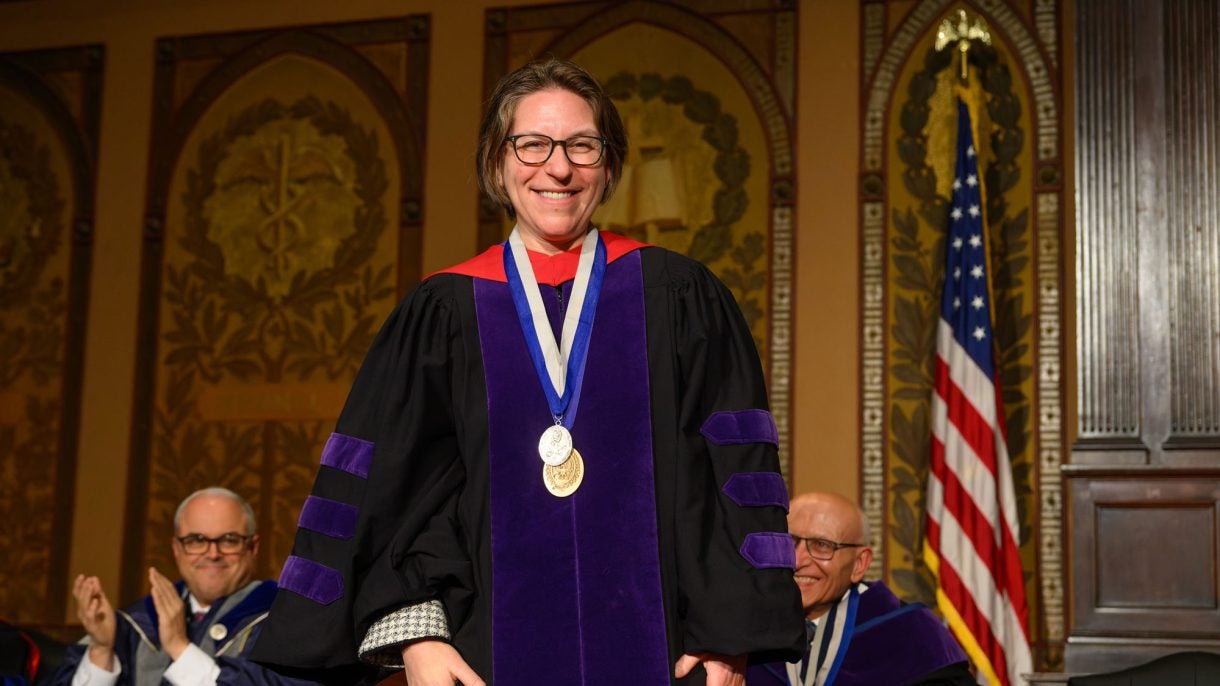 Prof. Eloise Pasachoff was honored with the President’s Award for Distinguished Scholar-Teachers at Georgetown’s spring faculty convocation in April.