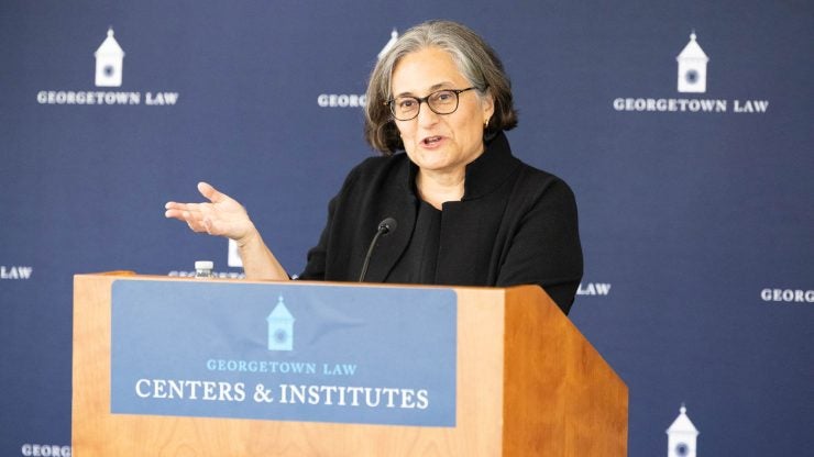 Agnieszka Fryszman delivers the 2025-2026 Drinan Lecture