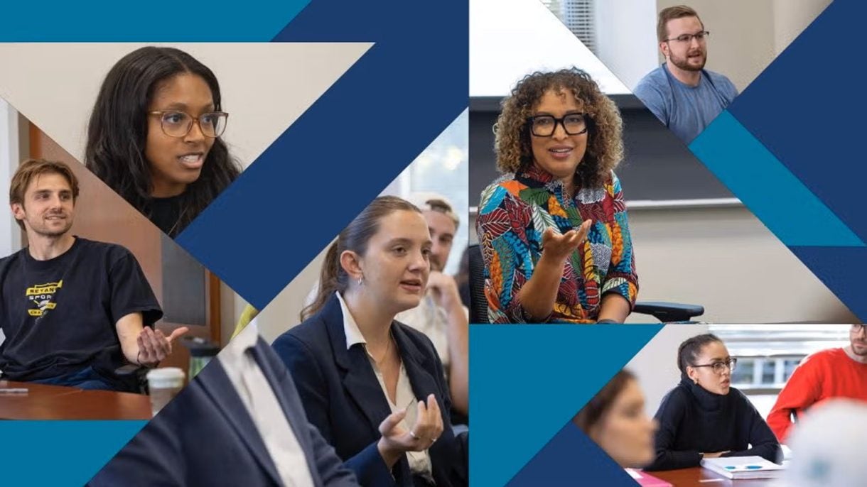 Collage of students working for Civil Justice Clinic