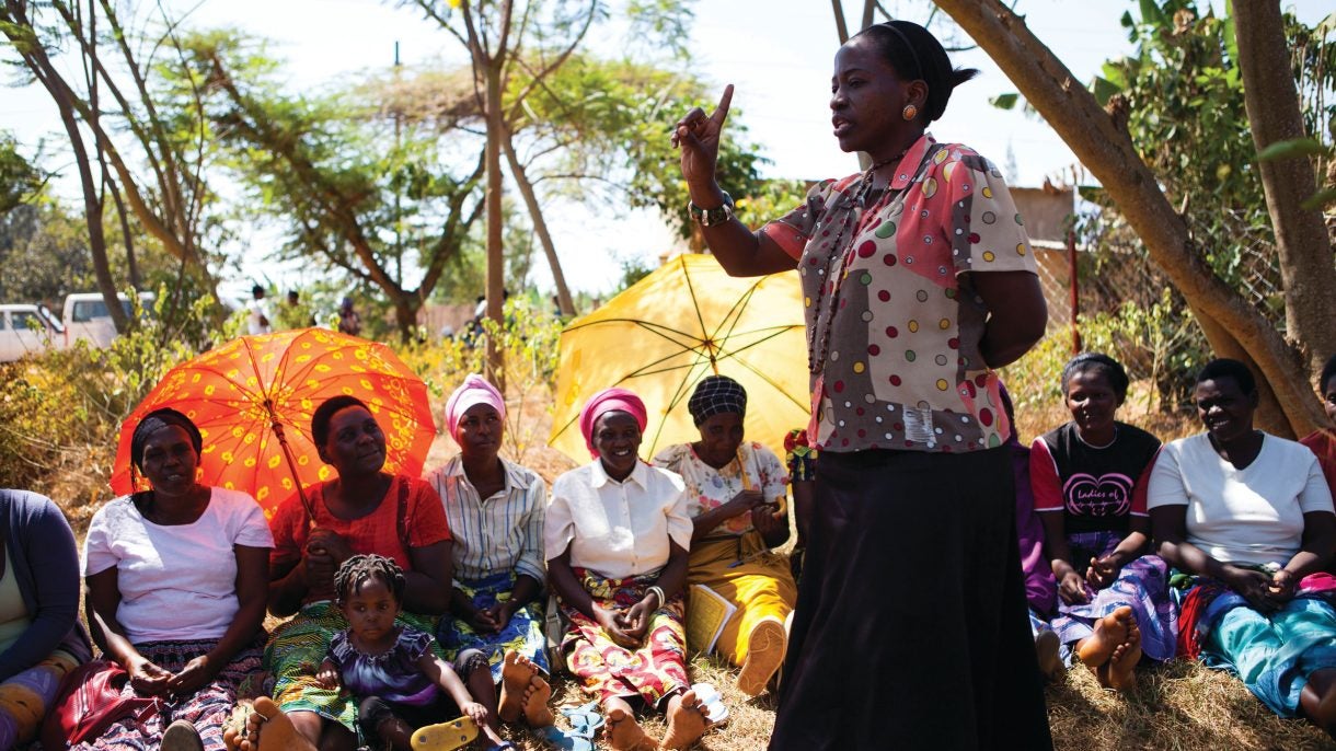 African women gathering together for team building