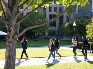 Students Walking On Campus