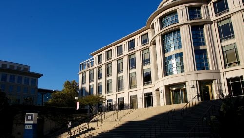 Outside McDonough Hall