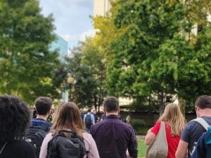 Students Walking On Campus