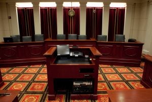 view of the model supreme court at Georgetown