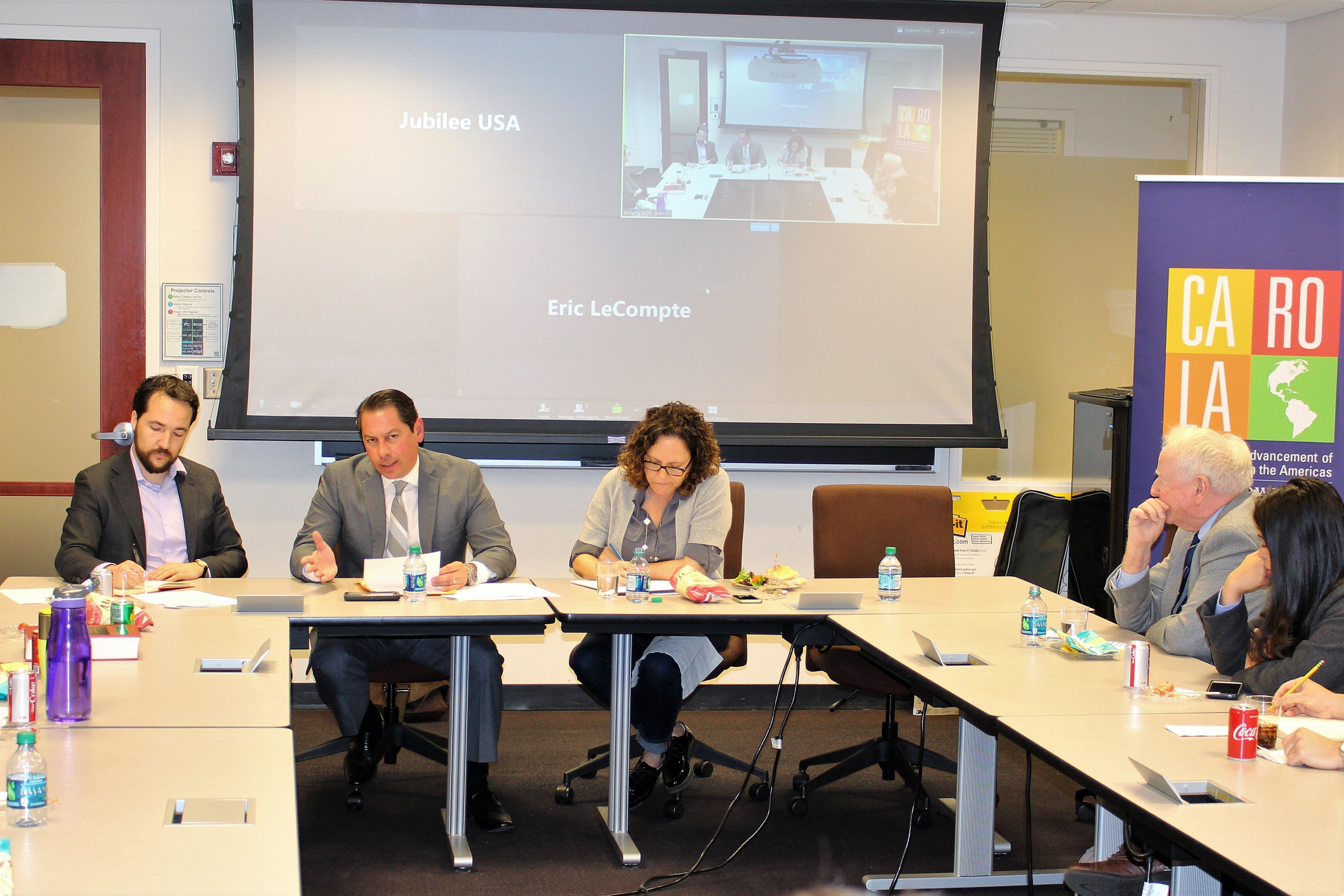 Professors Santos and Mezey along with Juan Dalmau at the panel discussion