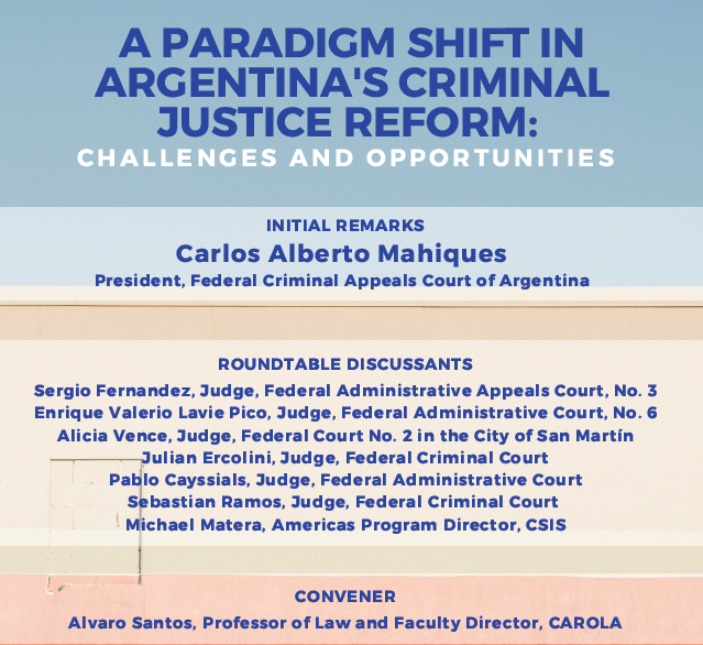 Flyer with names of discussants