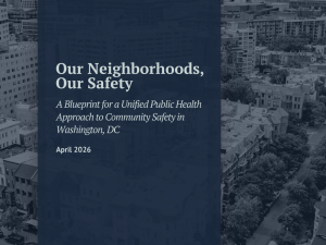 Image of the cover page of the DC Community Safety Blueprint
