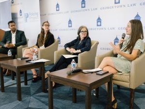 Panelists speaking at the first national alternative response convening in 2023