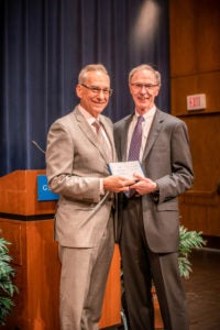 randy barnett handing richard fallon award