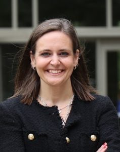 Headshot of Fulya Gorer on the Georgetown Law campus.