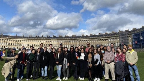 A photo of the International and Comparative Cultural Heritage Law class in Bath