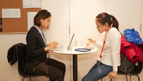 Students working in the CTLS study area