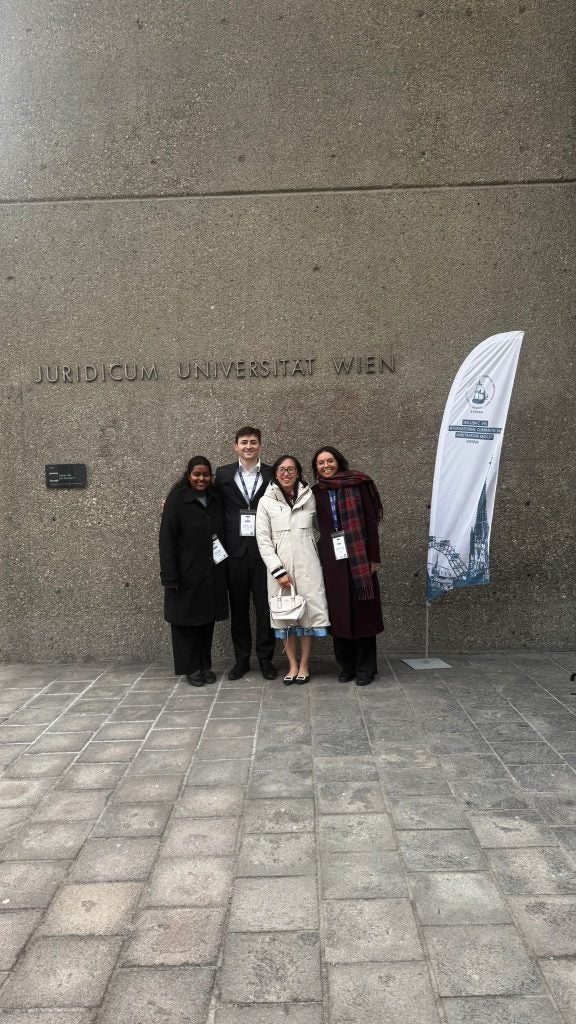 The CTLS 2026 Vis Moot team outside the University of Vienna