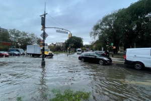 Flash Flooding Across Roadways in Flatbush, Brooklyn New York on September 29th, 2023. 