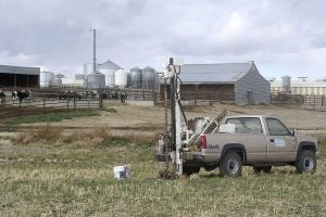 A concentrated animal feeding operation at the Rimrock Colony west of Sunburst, MT. The industrial production of meat has a large impact on climate change.