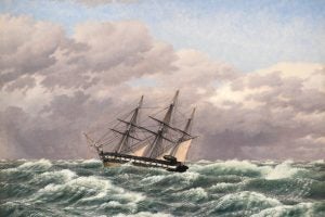The Corvette "Galathea" in a Storm in the North Sea (1839) by C.W. Eckersberg. Original public domain image from State Museum of Art. Digitally enhanced by rawpixel.