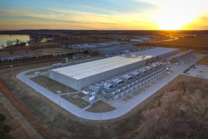 Photograph of a Google data center facility in Iowa.