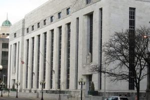 The James T. Foley United States Courthouse in the Northern District of New York, where West Virginia v. James is taking place.