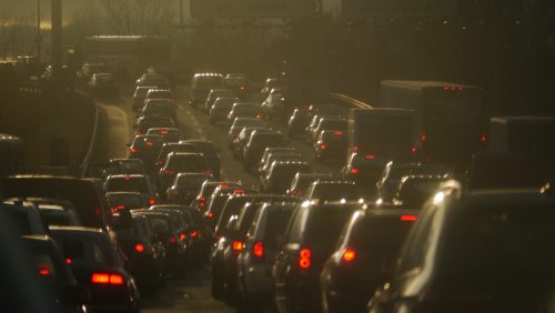 Image of cars in traffic.