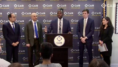 Group of 5 presenting at CAIR press conference