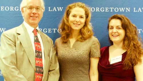 Professor Andy Schoenholtz, HRH PRincess Sarah Zeid, and HRI Dash-Muse Fellow Ashley Binetti at the 2018 Dash Conference.