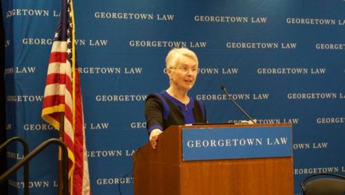 Professor Susan Deller Ross addresses the 2018 Dash Conference.
