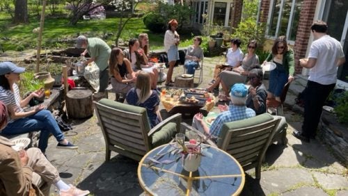 Associates celebrate the end of HRAP at Professor Massimino's house