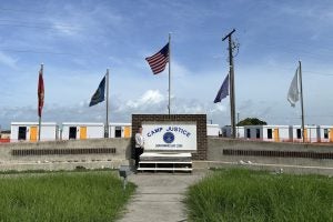 Michelle Liu at Camp Justice in Guantánamo Bay, Cuba