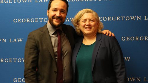 Georgetown Professors Alvaro Santos and Mara Burr