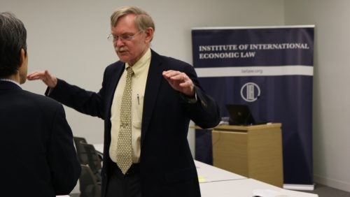 Robert Zoellick Addresses Event Audience