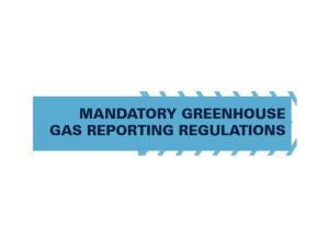 Mandatory Greenhouse Gas Reporting Regulations