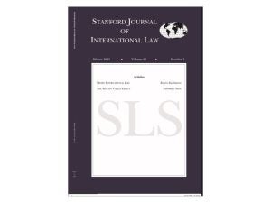 Stanford Journal of International Law Cover