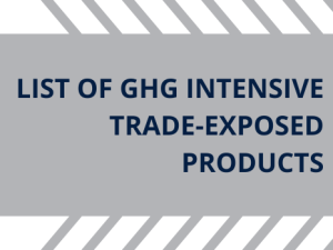List of GHG-Intensive Trade-Exposed Products
