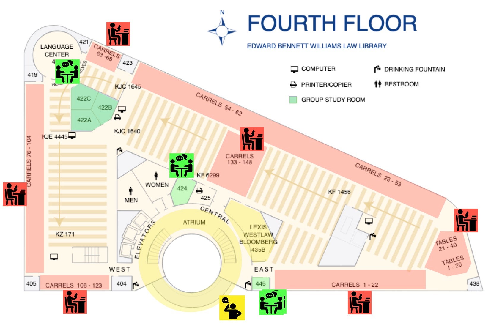 Fourth floor map with noise zones
