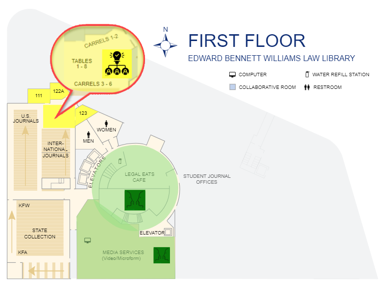 First floor map with noise zones.