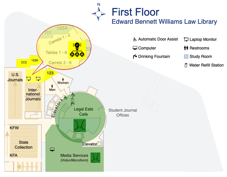 First floor map with noise zones.