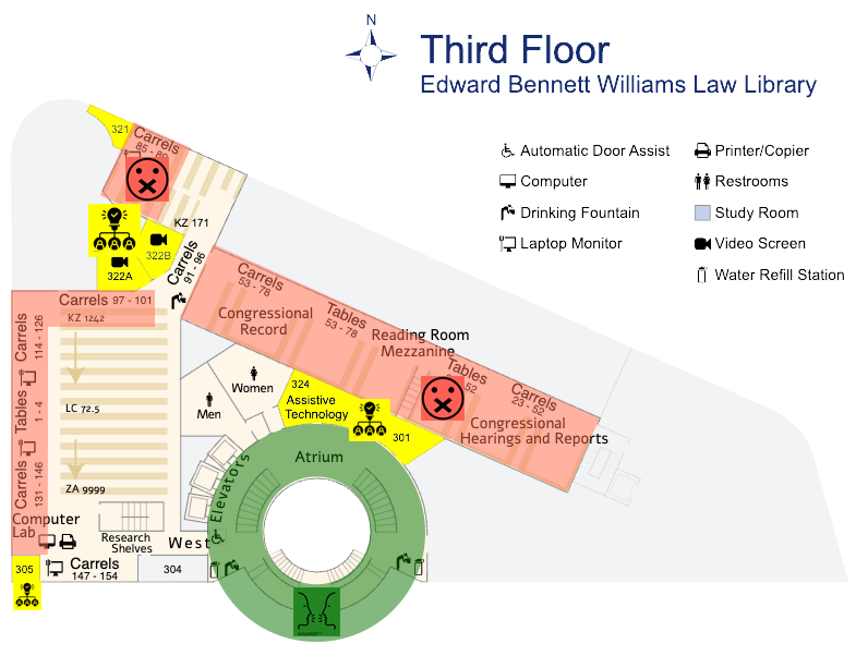 Third floor map with noise zones.