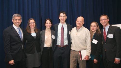 The Penn Law team had the privilege of meeting their team's mentor, former Director of National Intelligence James Clapper, at the sim