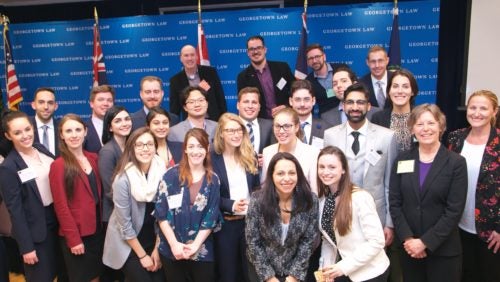 Georgetown hosted nine sim teams from Canadian law schools