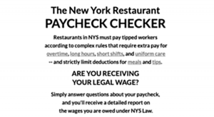 The New York Restaurant Paycheck Checker