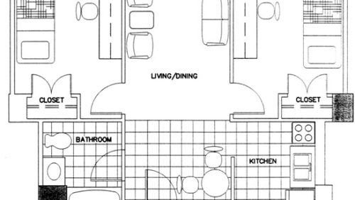 Two-Bedroom Apartment Floorplan