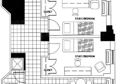 Updated Large Three-Bedroom Efficiency Apartment Floorplan