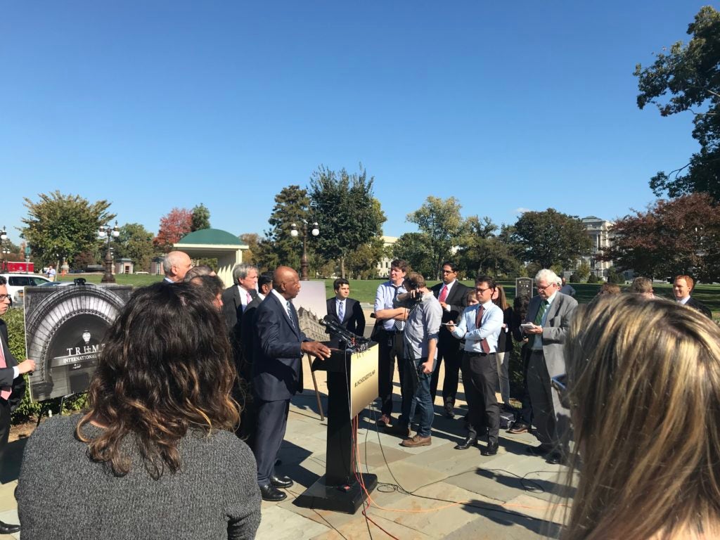 Press Conference in the Seven Member Rule Case Featuring Rep. Elijah Cummings at the Podium