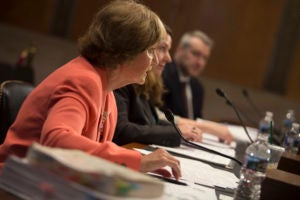 Professor from Practice Jennifer Hillman testifies before the U.S.-China Economic and Security Review Commission in the Dirksen Senate Office Building on June 8 regarding possible tools to address Chinese market distortions.