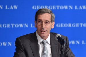 Federal Trade Commission Chair Joseph Simons (L’83) opened a day of FTC hearings at Georgetown Law September 13 on the subject of competition and consumer protection.