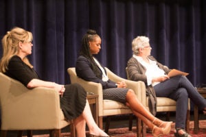 Professors Victoria Nourse, Jamillah Bowman Williams and Robin West.