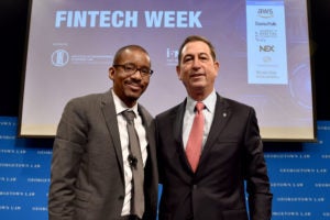 Professor Chris Brummer led conversations with officials including Comptroller of the Currency Joseph Otting during Georgetown Law's Fintech Week.